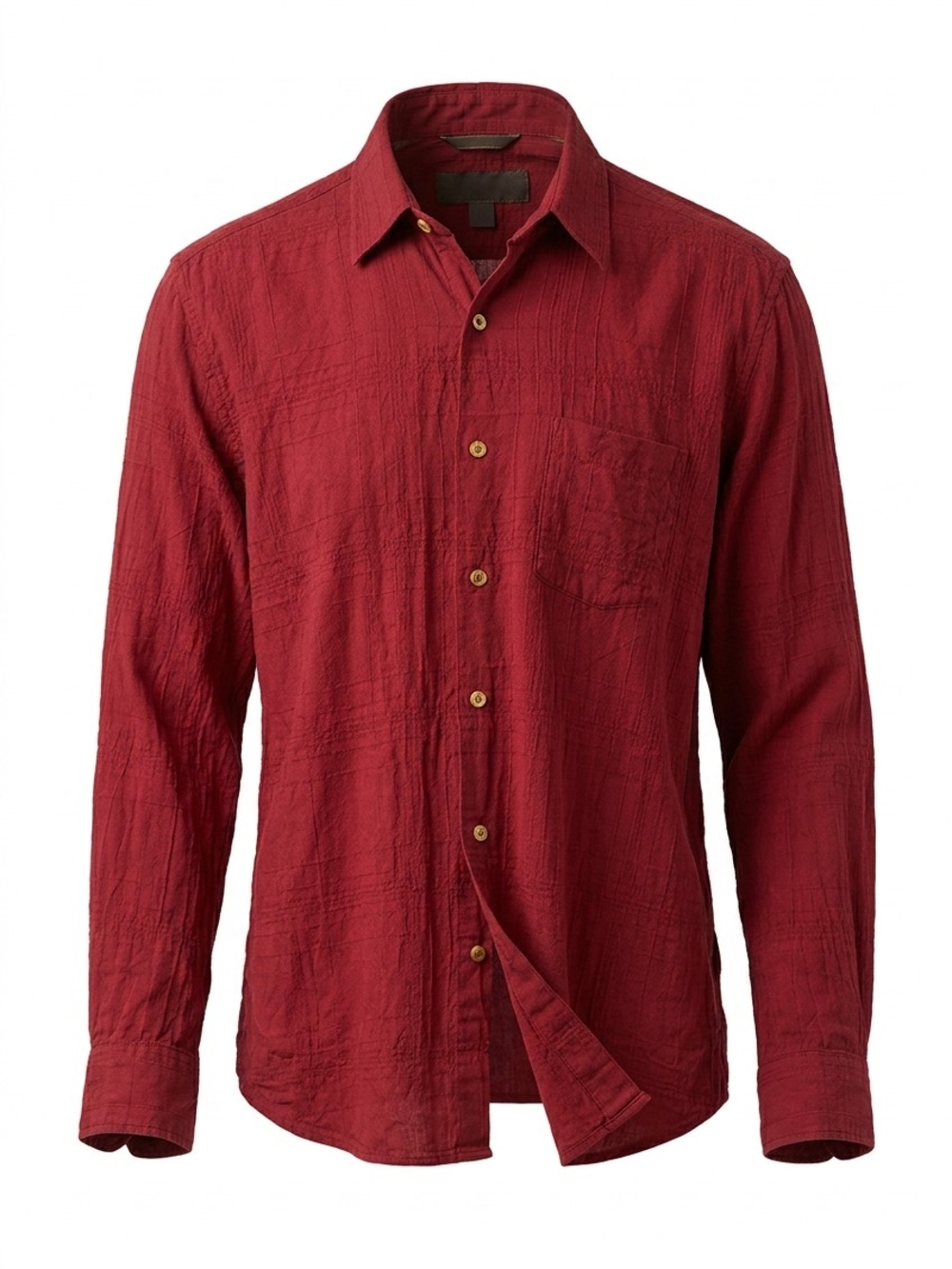 Tommy Bahama Mens Large 100% Silk Red Textured Button Front Shirt L